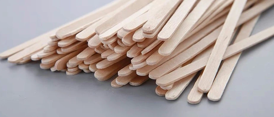 Bulk production of smooth FSC certified birch wood stirrers factory view Bulk production of smooth FSC certified birch wood stirrers factory view
