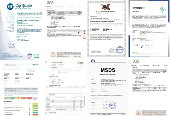 Disposable wooden cutlery international certifications FSC FDA BRC SGS BSCI Disposable wooden cutlery international certifications FSC FDA BRC SGS BSCI