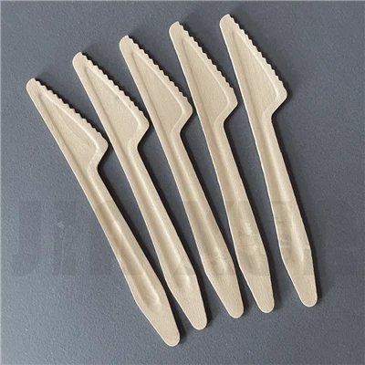 Faca descartável de madeira de bétula
